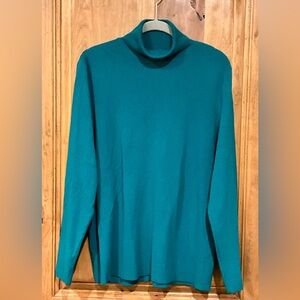 Cute Chico’s Cerulean Knit Turtleneck Sweater
